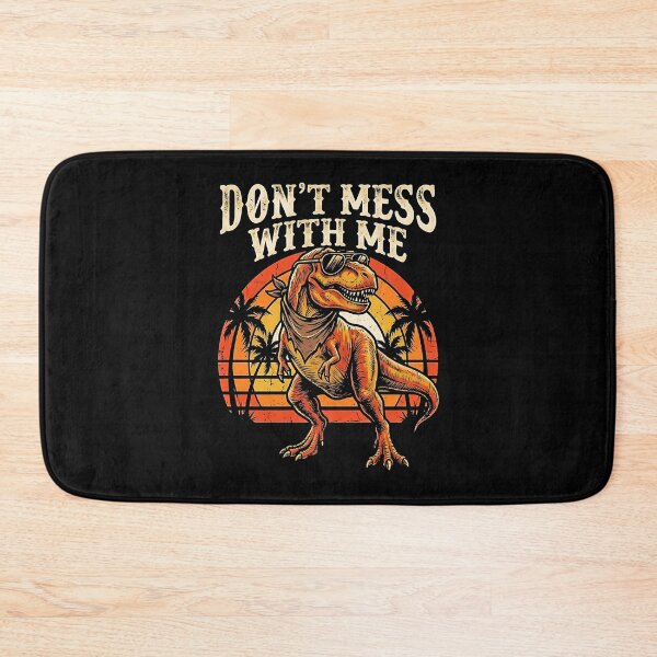 Item preview, Don't Mess With Me Cool T-Rex Sunglasses Retro Sunset Palm Tree Dino designed and sold by graphixpolash.