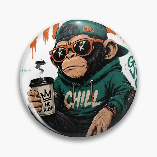 Item preview, Lazy Astronaut Monkey - Kawaii Space Wanderer Art designed and sold by GomuStyles.