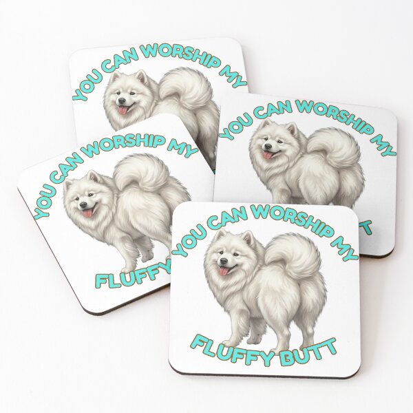 Item preview, You Can Worship My Fluffy Butt Funny Samoyed Dog Meme designed and sold by DailyStruggleCo.