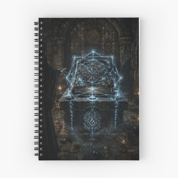 Item preview, Ancient Grimoire Art Print | Dark Fantasy Magic Book in Arcane Vault designed and sold by Element Horizon Studio.