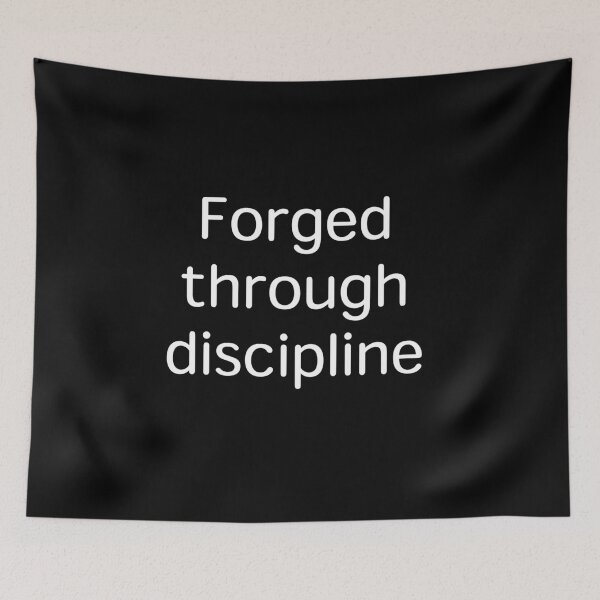 Item preview, Forged Through Discipline – Weight Loss & Gym Motivation designed and sold by Creations by lyne.