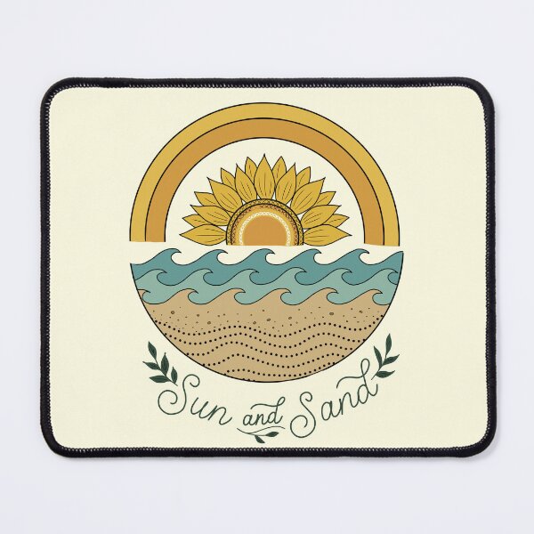 Item preview, Sun and Sand Minimalist Sunflower Ocean Line Art designed and sold by LeshanArtUA.