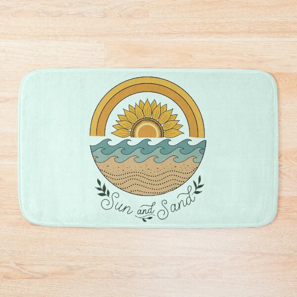 Item preview, Sun and Sand Minimalist Sunflower Ocean Line Art designed and sold by LeshanArt.