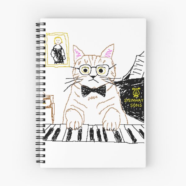 Item preview, Purrstein Cat Pianist - Funny MS Paint Classical Music Meme designed and sold by HumanMess.