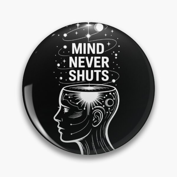 Item preview, Mind Never Shuts - Overthinking Aesthetic - Minimalist Graphic Tee designed and sold by Design_Your_Day.