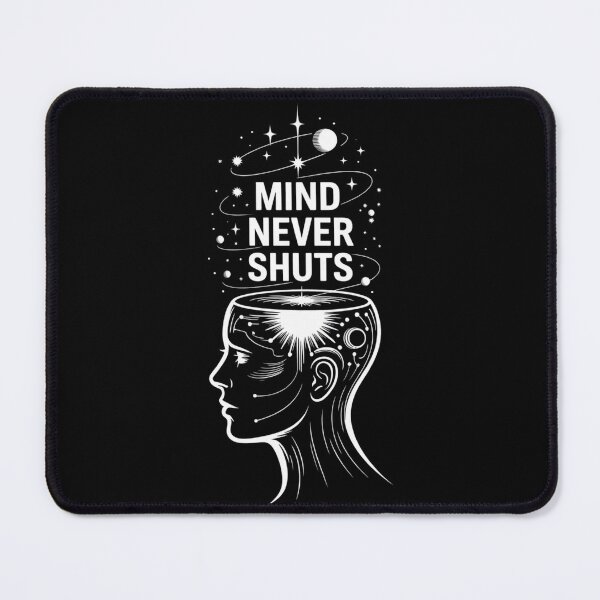 Item preview, Mind Never Shuts - Overthinking Aesthetic - Minimalist Graphic Tee designed and sold by Design_Your_Day.