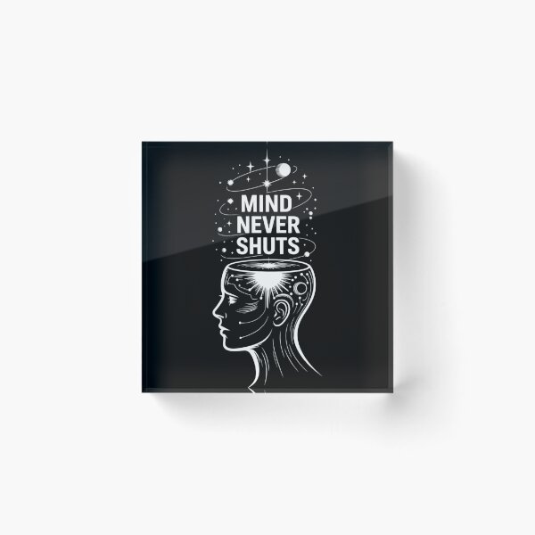 Item preview, Mind Never Shuts - Overthinking Aesthetic - Minimalist Graphic Tee designed and sold by Design_Your_Day.