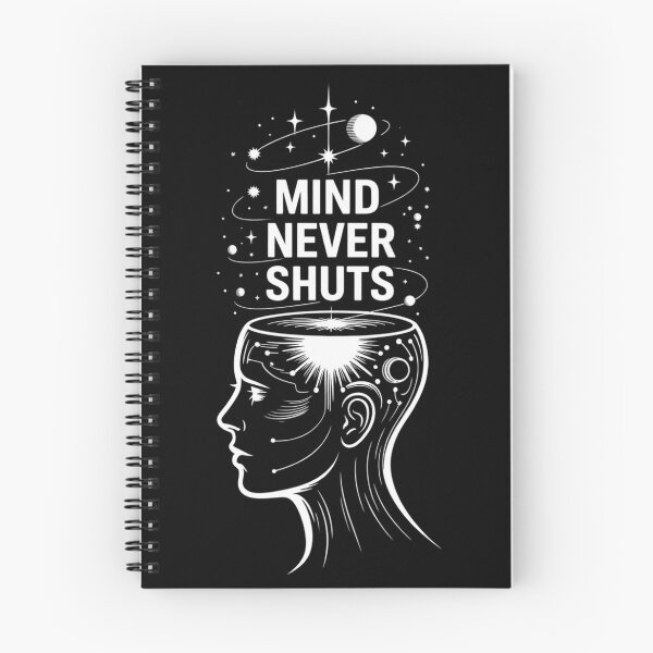 Item preview, Mind Never Shuts - Overthinking Aesthetic - Minimalist Graphic Tee designed and sold by Design_Your_Day.