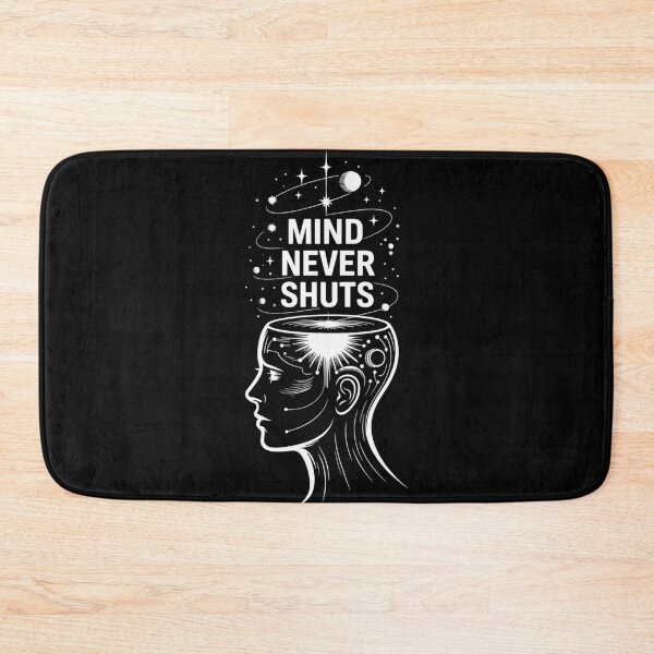 Item preview, Mind Never Shuts - Overthinking Aesthetic - Minimalist Graphic Tee designed and sold by Design_Your_Day.