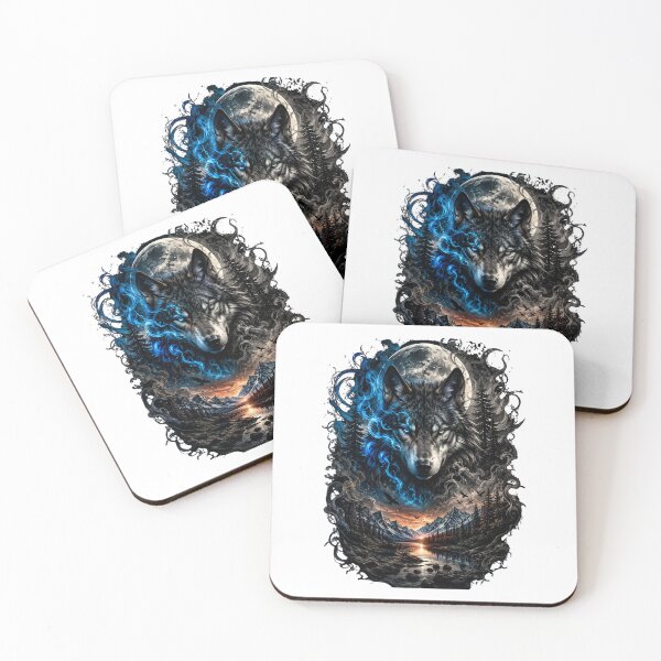 Item preview, Mystic Moon Wolf – Fantasy Wilderness designed and sold by AchraffPrint.