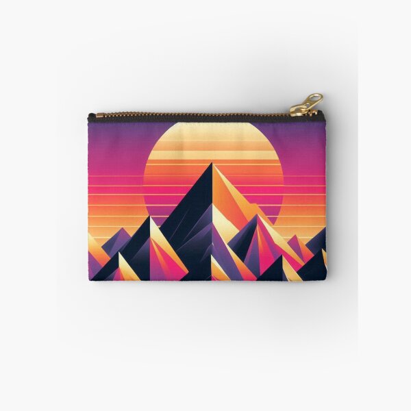 Item preview, Synthwave Sunset – Geometric Mountain Reflection designed and sold by Dogandesighn.