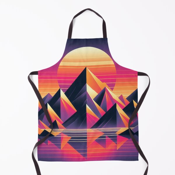 Item preview, Synthwave Sunset – Geometric Mountain Reflection designed and sold by Dogandesighn.