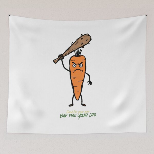 Item preview, Angry Carrot with a Club Funny Cartoon designed and sold by PM.