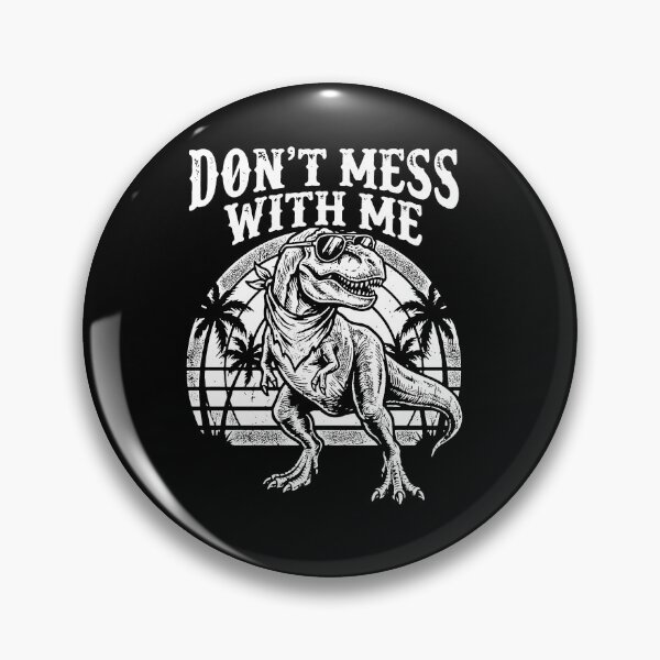 Item preview, Don't Mess With Me Black White T-Rex Sunglasses Retro Vintage Dino  designed and sold by graphixpolash.