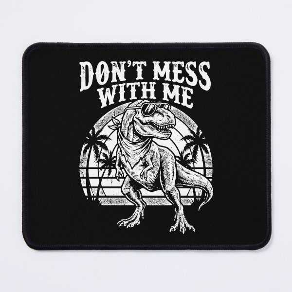 Item preview, Don't Mess With Me Black White T-Rex Sunglasses Retro Vintage Dino designed and sold by graphixpolash.