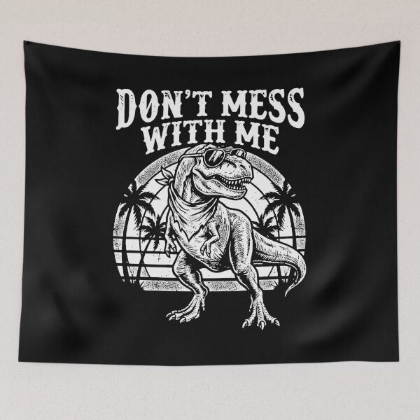 Item preview, Don't Mess With Me Black White T-Rex Sunglasses Retro Vintage Dino  designed and sold by graphixpolash.