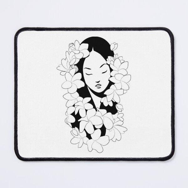 Item preview, A Girl with Flowers (black and white edition) designed and sold by Juliette Lancien.