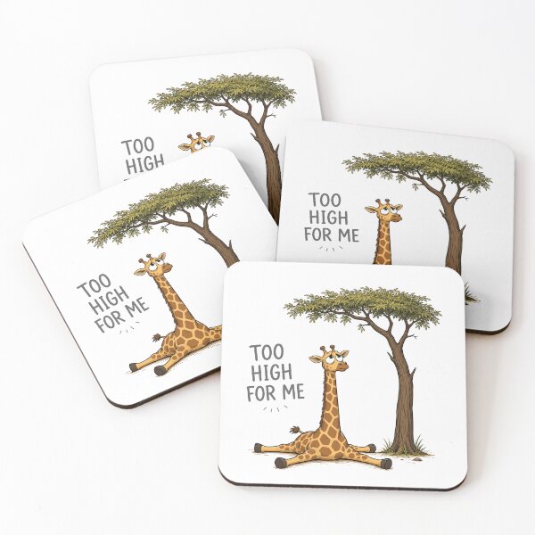 Item preview, Funny Giraffe Cartoon 'Too High For Me' designed and sold by Unik Design.