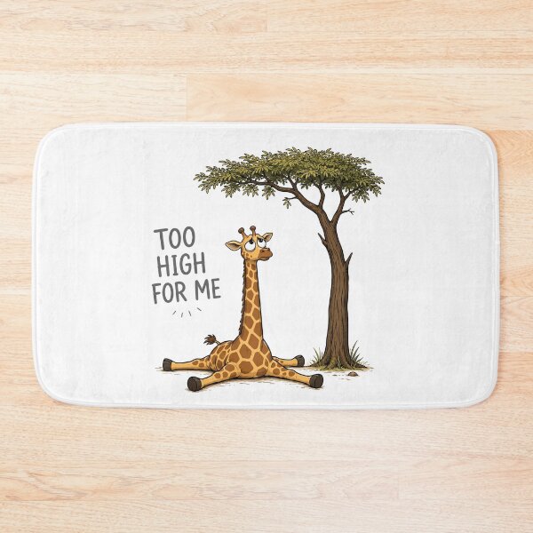Item preview, Funny Giraffe Cartoon 'Too High For Me' designed and sold by Unik Design.