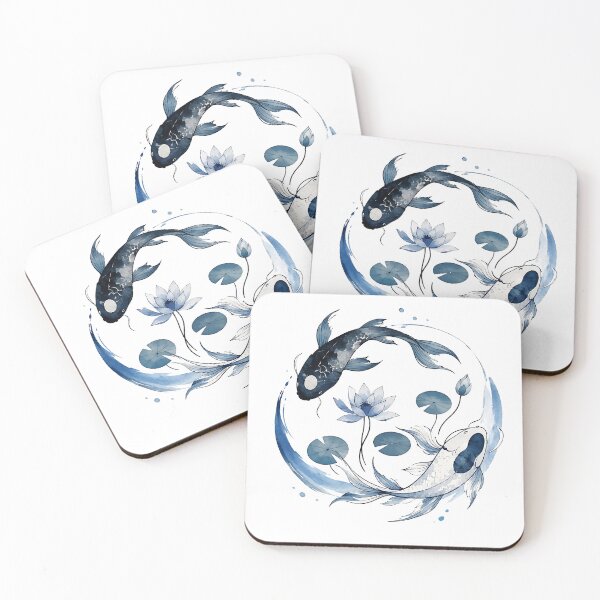 Item preview, Moonlit Lotus Koi Circle  designed and sold by Jaideep Walia.