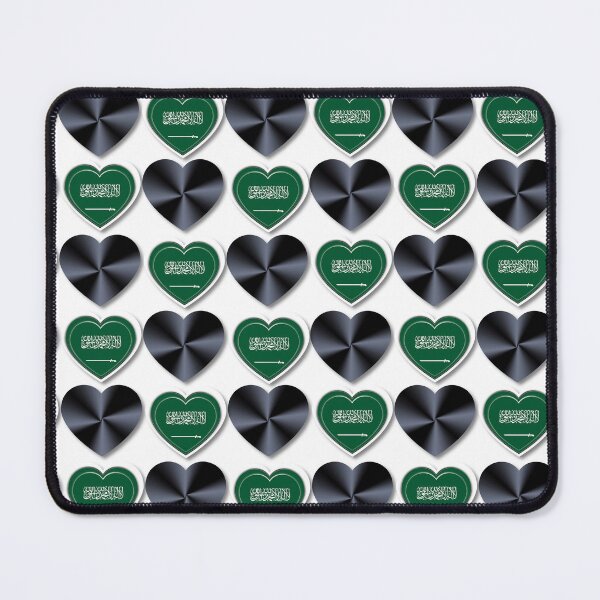 Item preview, Saudi Arabia Flag Heart Pattern designed and sold by IntelliMindDesigns.