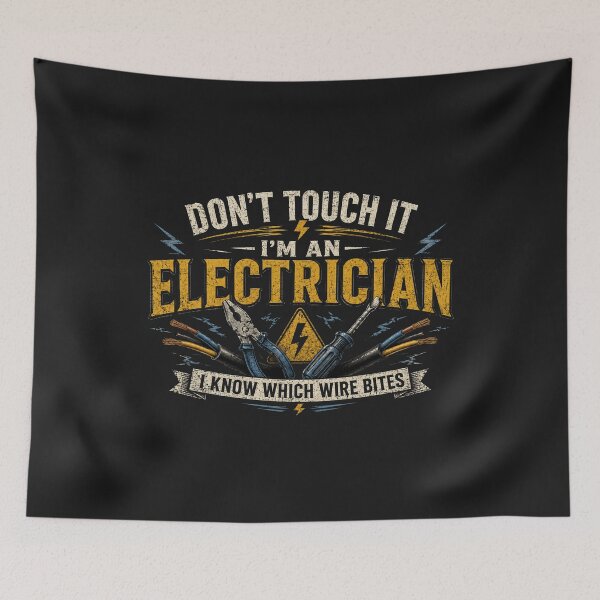 Item preview, Don’t Touch It I’m An Electrician Funny Electrician T-Shirt Wire Humor Tee designed and sold by Drip5.