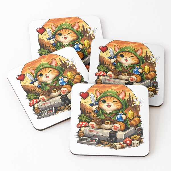 Item preview, Retro RPG Gamer Cat – Fantasy Adventure Pixel Gaming Tee designed and sold by jahiggin.