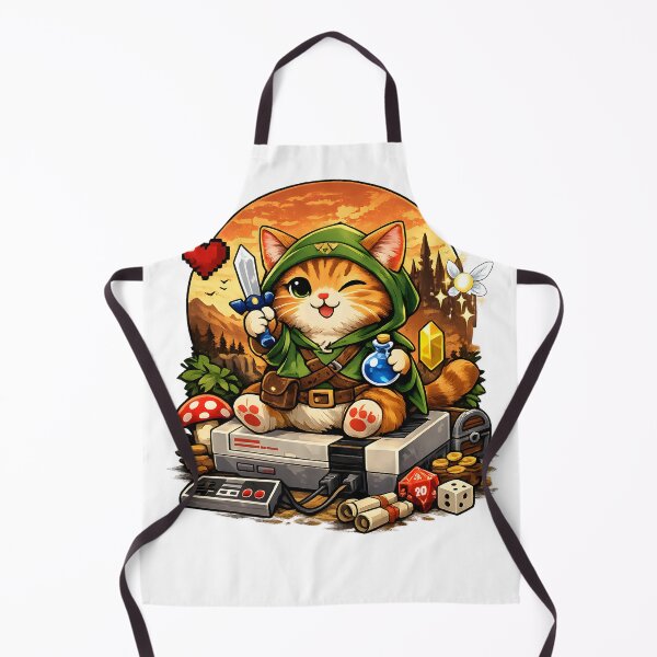 Item preview, Retro RPG Gamer Cat – Fantasy Adventure Pixel Gaming Tee designed and sold by jahiggin.