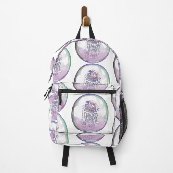 Item preview, Holographic Iridescent Jellyfish In Bubble Graphic Design designed and sold by Rawafi Art Studio.