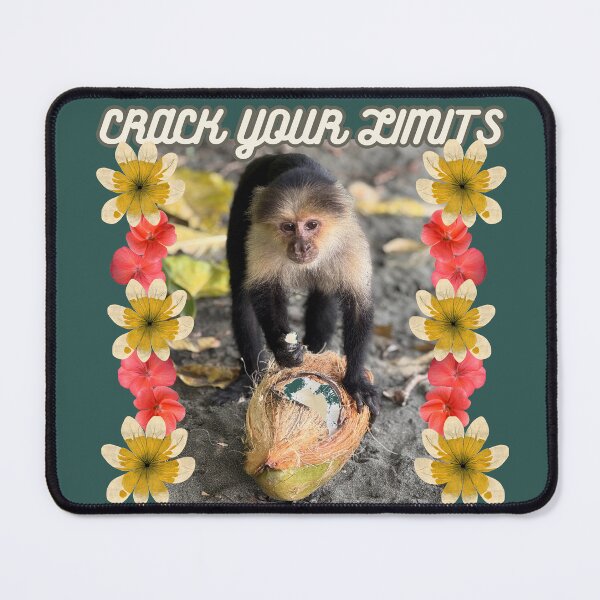Item preview, Crack Your Limits Retro Monkey Coconut Flower Art designed and sold by PaniKulka.