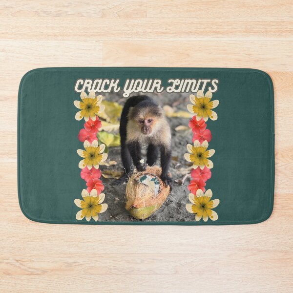 Item preview, Crack Your Limits Retro Monkey Coconut Flower Art designed and sold by PaniKulka.