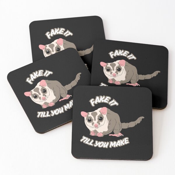 Item preview, Fake It Till You Make It Funny Possum Sarcastic designed and sold by SoftAuraStudi0.