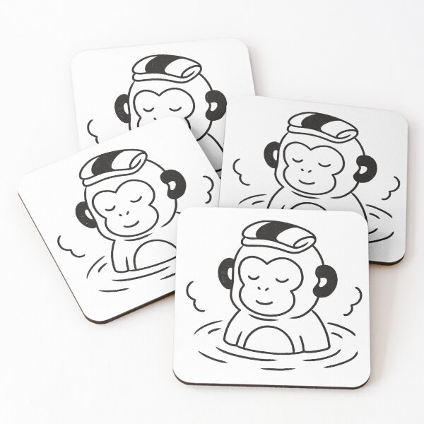 Item preview, Cute monkey in Japanese onsen designed and sold by Milovidova.
