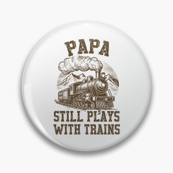 Item preview, Papa Still Plays With Trains Vintage Locomotive designed and sold by Dmetalx Art Apparel.