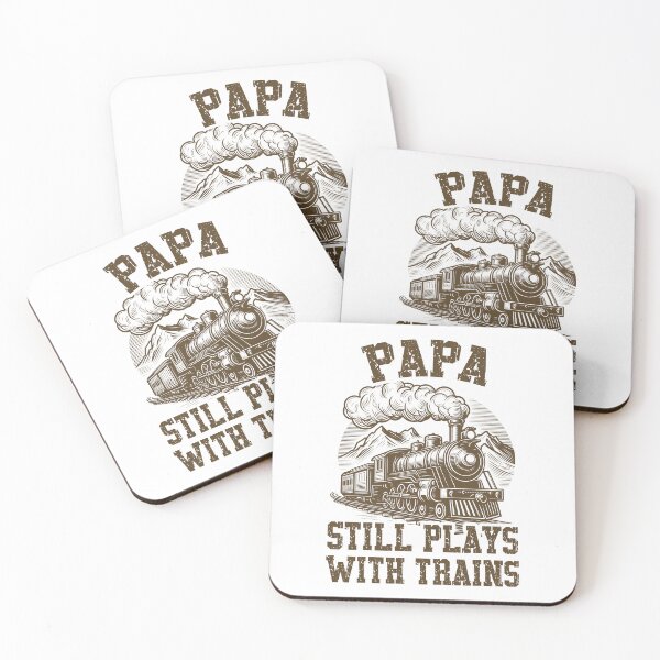 Item preview, Papa Still Plays With Trains Vintage Locomotive designed and sold by Dmetalx Art Apparel.