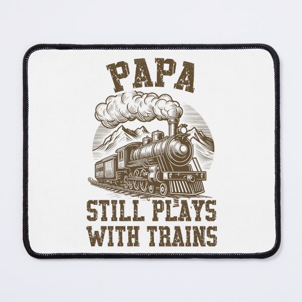 Item preview, Papa Still Plays With Trains Vintage Locomotive designed and sold by Dmetalx Art Apparel.