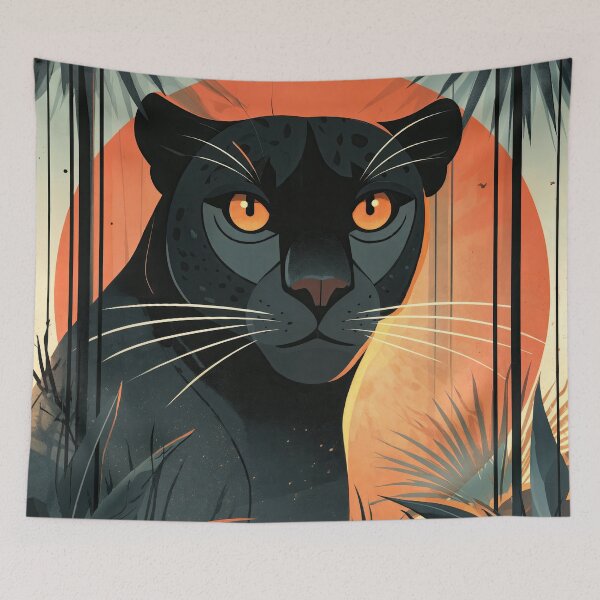 Item preview, Wall Art - Postcard - Panther Sun – Jungle Majesty designed and sold by ForeverPrintsOK.