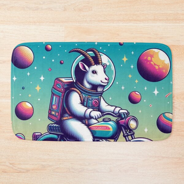 Item preview, Cosmic Rider – Astronaut Goat Motorcycle Design designed and sold by Dogandesighn.