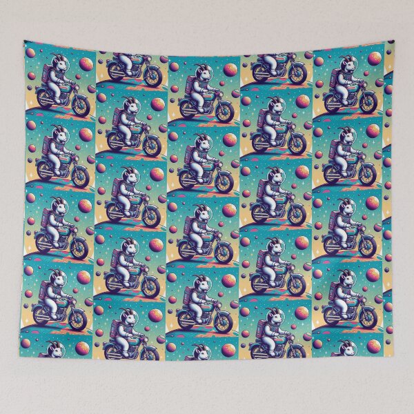 Item preview, Cosmic Rider – Astronaut Goat Motorcycle Design designed and sold by Dogandesighn.