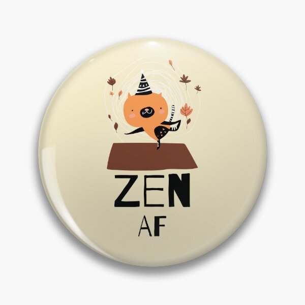 Item preview, Zen AF Cat Funny Yoga Posture Sticker designed and sold by WellspringXflow.