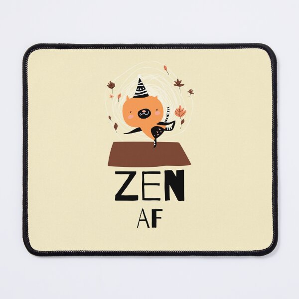 Item preview, Zen AF Cat Funny Yoga Posture Sticker designed and sold by WellspringXflow.