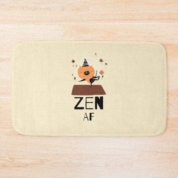 Item preview, Zen AF Cat Funny Yoga Posture Sticker designed and sold by WellspringXflow.