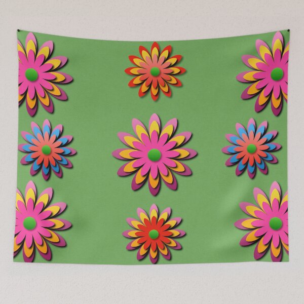Item preview, Colorful Floral Burst Pattern designed and sold by IntelliMindDesigns.