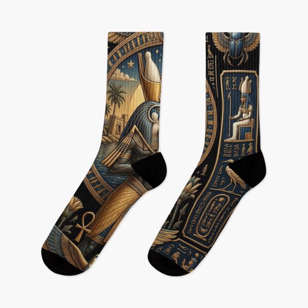 Item preview, Ancient Egyptian Mural God Horus Mythological Golden Art Decor designed and sold by Queen Cleopatra.