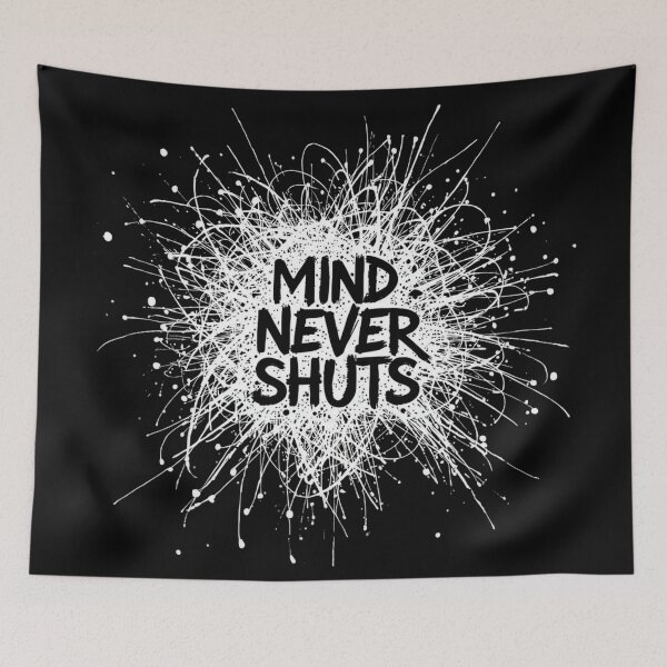 Item preview, Mind Never Shuts - Overthinking Aesthetic - Minimalist Graphic Tee designed and sold by Design_Your_Day.