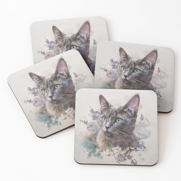 Item preview, Watercolor Portrait of a Floral Cat designed and sold by Paolo-Bandal.