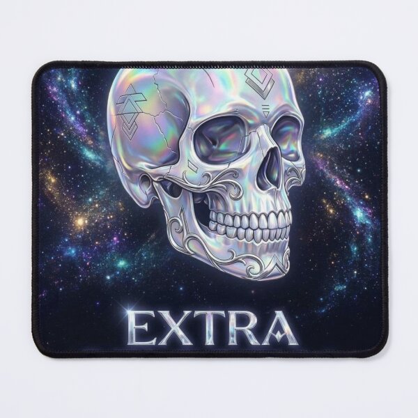 Item preview, Extra Celestial Iridescent Skull Art Extra Celestial aliencore space glam designed and sold by Gifter-ly.