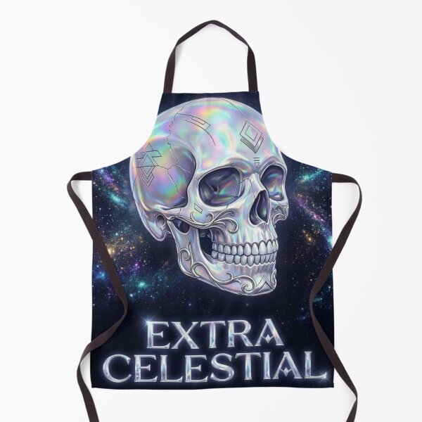 Item preview, Extra Celestial Iridescent Skull Art Extra Celestial aliencore space glam designed and sold by Gifter-ly.