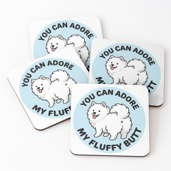 Item preview, You Can Adore My Fluffy Butt Doodle Samoyed Dog Meme designed and sold by DailyStruggleCo.