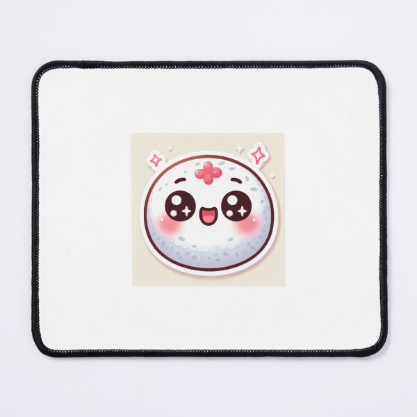Item preview, Kawaii Rice Cake Sticker | Chibi Tteok with Happy Face and Red Bean Filling designed and sold by PastelPawsArt.